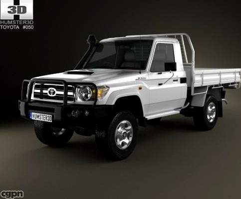 Toyota Land Cruiser (J70) Cab Chassis GXL 20083d model