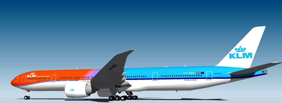 KLM Royal Dutch Airlines Boeing 777-306/ER PH-BVA “Orange Pride' (Special Livery 2016)
