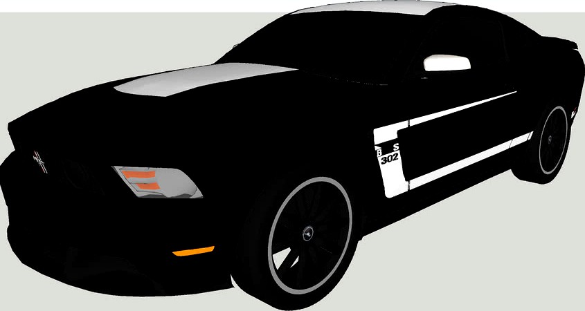 2012 Ford Mustang Boss 302 (Black and White)