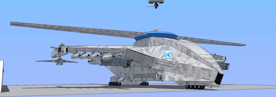 UN task force alpha-UAV command unit Peacemaker MK II landed