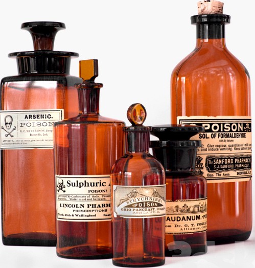 Vintage Poison Bottles
