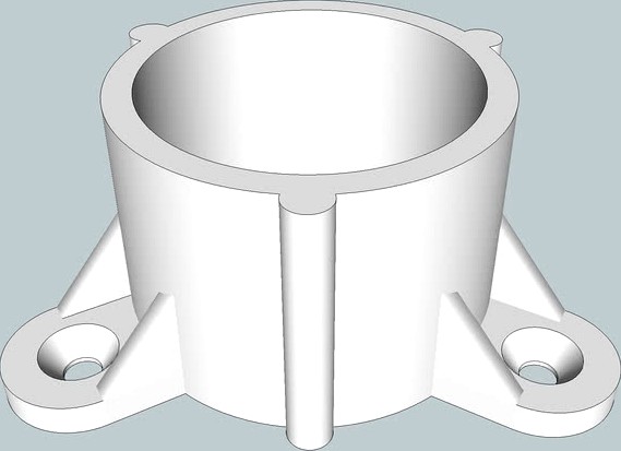 1-1/4' PVC Table Cap Connector Fitting