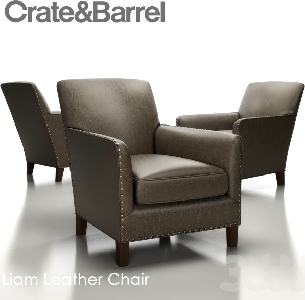 Liam Leather Chair by Crate &amp; Barrel