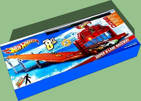 Super Lane Raceway Hot Wheels Playset D Model