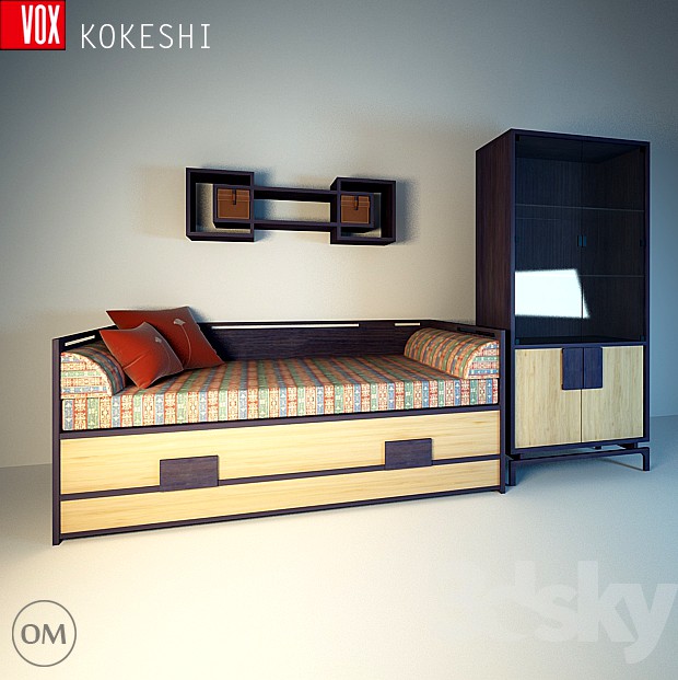 bed, shelf, bookcase Kokeshi VOX