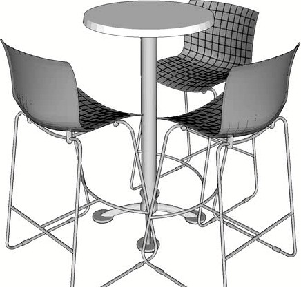 Knoll bar stool table
