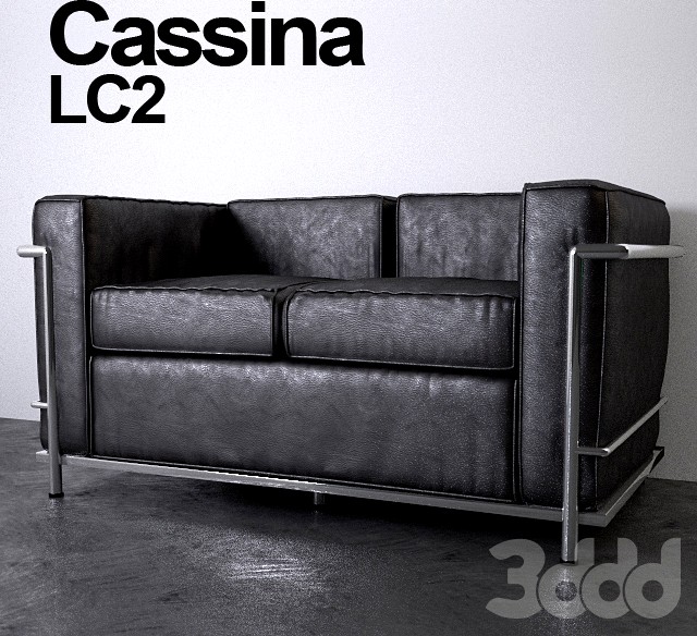 Двухместный диван Cassina Le Corbusier LC2