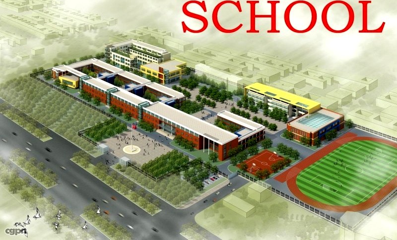 building 144 - completed school3d model