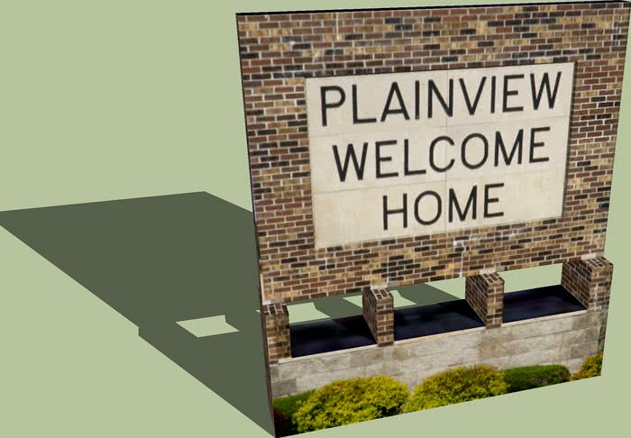 Welcome Sign Plainview, Minnesota