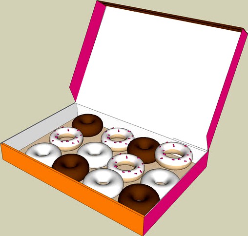 Dunkin Donuts Box (Open)