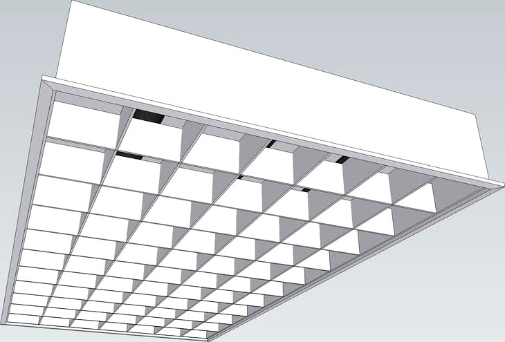 Ceiling Light Recessed Prismatic