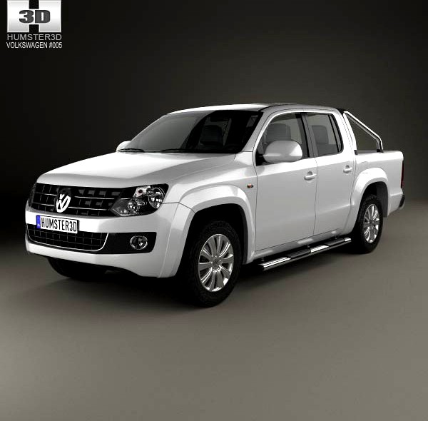 3D model of Volkswagen Amarok Crew Cab 2010