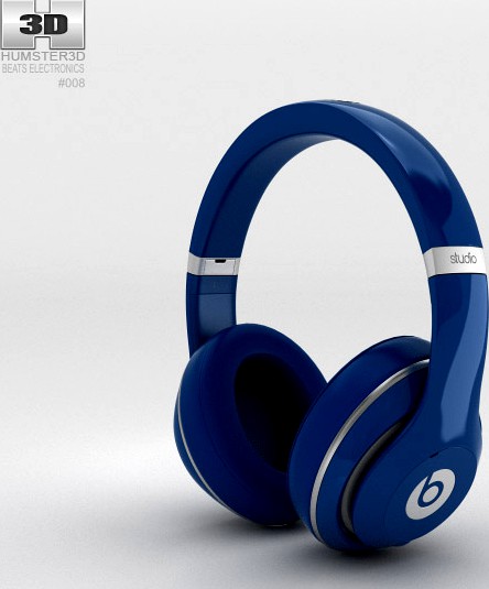 3D model of Beats by Dr. Dre Studio Over-Ear Headphones Blue