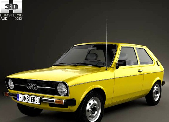 3D model of Audi 50 (Typ 86) 1974