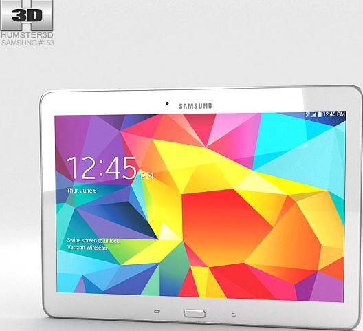 3D model of Samsung Galaxy Tab 4 10.1-inch LTE White