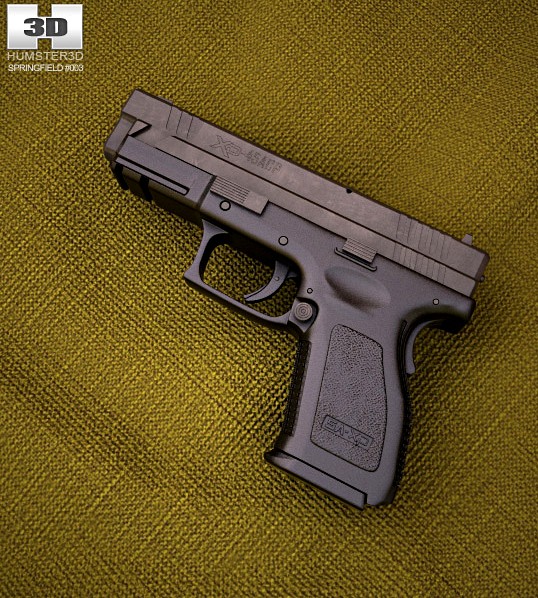 3D model of Springfield Armory XD (HS2000) 4 inch compact