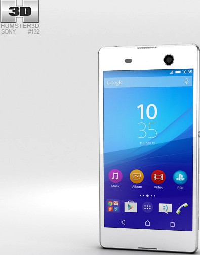 3D model of Sony Xperia M5 White