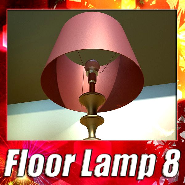 Modern Floor Lamp 08 - Lunette3d model