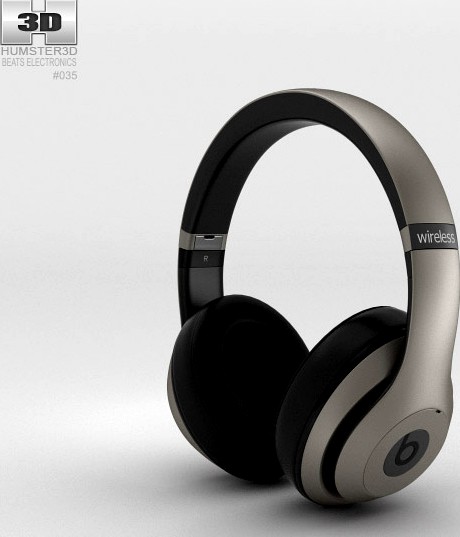 3D model of Beats by Dr. Dre Studio Wireless Over-Ear Titanium