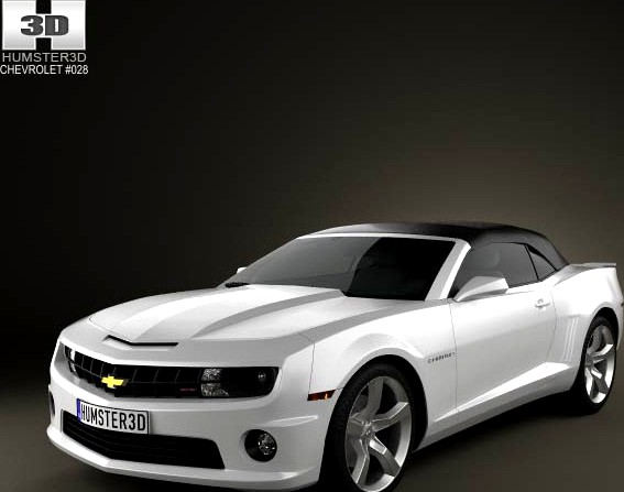 3D model of Chevrolet Camaro 2SS RS Convertible 2011