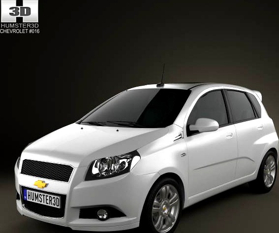 3D model of Chevrolet Aveo 5-door 2009