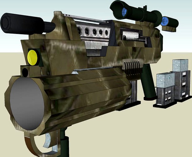 Upgraded Smyolian Standard Issue Repeating Laser Rifle With Grenade Launcher