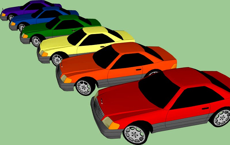 rainbow cars