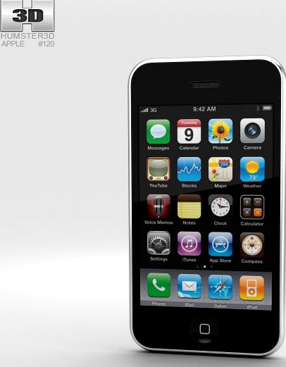3D model of Apple iPhone 3GS White