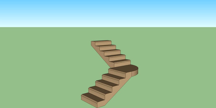 Brown Turn Stairs