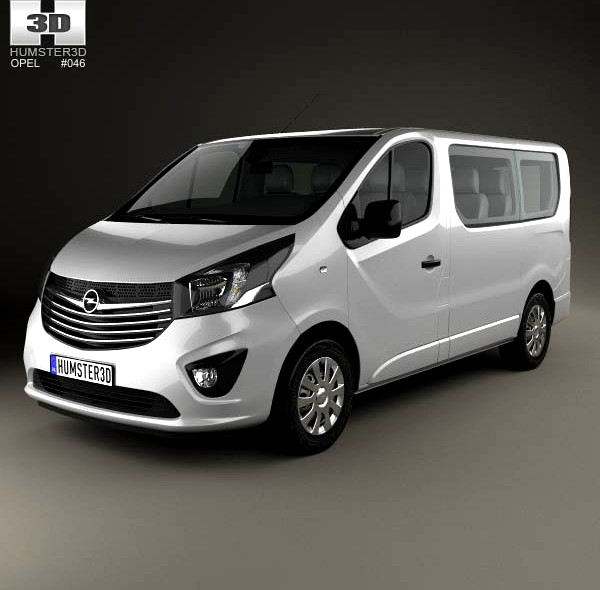 3D model of Opel Vivaro Passenger Van 2014