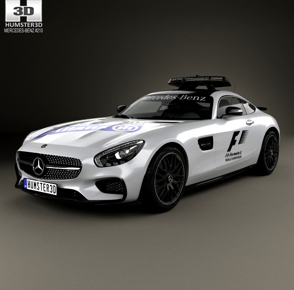 3D model of Mercedes-Benz AMG GT S F1 Safety Car 2015