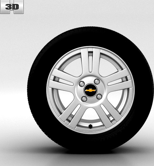 3D model of Chevrolet Aveo Wheel 15 inch 002
