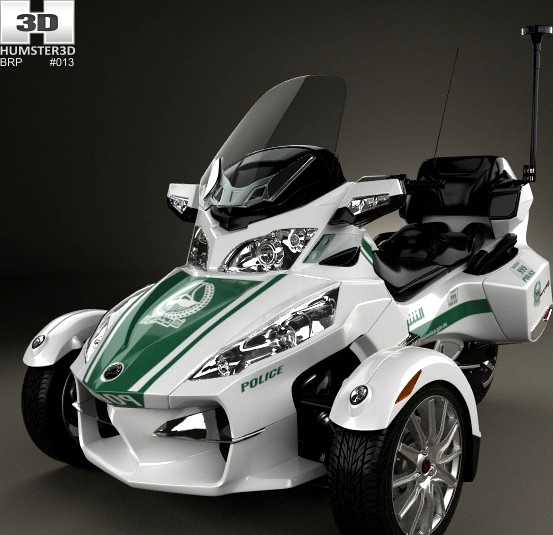 3D model of BRP Can-Am Spyder Police Dubai 2014