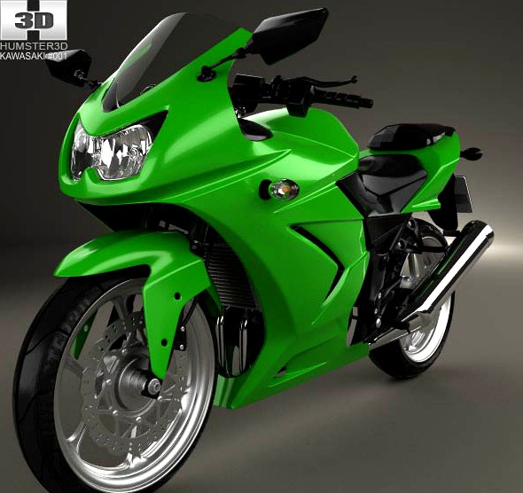 3D model of Kawasaki Ninja 250R