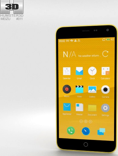 3D model of Meizu M1 Note Yellow