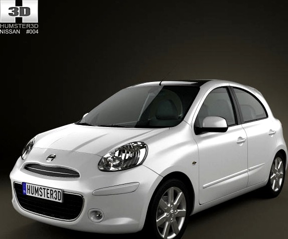 3D model of Nissan Micra (March) 2011