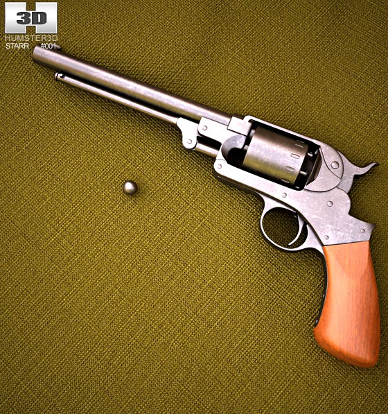 3D model of Starr revolver