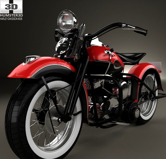 3D model of Harley-Davidson 45 WL 1940