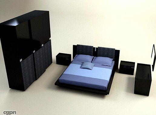 Diamond bedroom set3d model