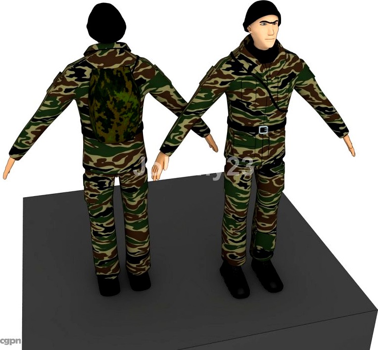 Soldier UVW Map3d model