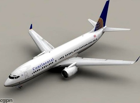 Boeing 737-800 Continental Airlines3d model