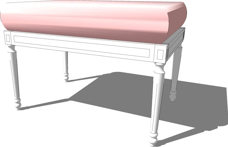 Banc enfant rose LOUIS, Maisons du monde, réf 110769, prix 89.00