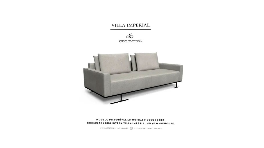 Sofá Gante - 2 Assentos Villa Imperial - Casa Vetti