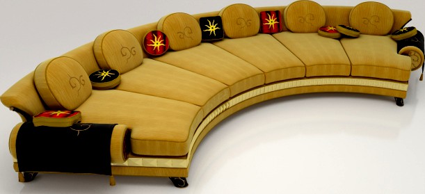 semicircular sofa Colombo Stile