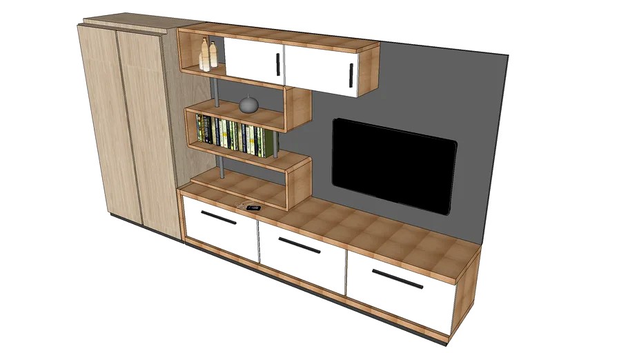 Multimueble Alcoba Armario + mueble TV