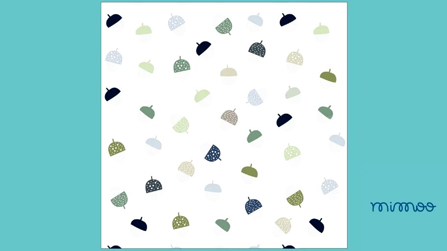 PAPEL DE PAREDE NOZES FLORESTA AZUL - MIMOO TOYS