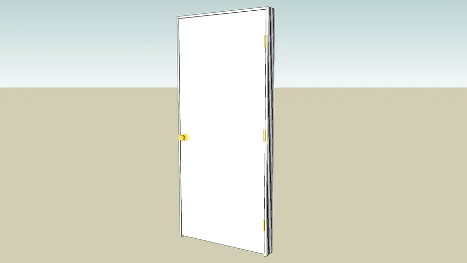 Interior Door 78'x34', Flat Hollow Core w/ 4.5' Frame & Hardware