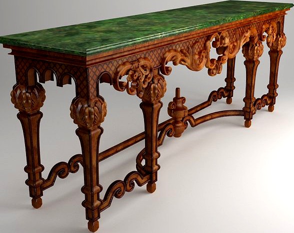 Ornate Classical Style Table3d model