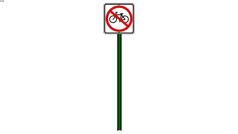 No bikes sign