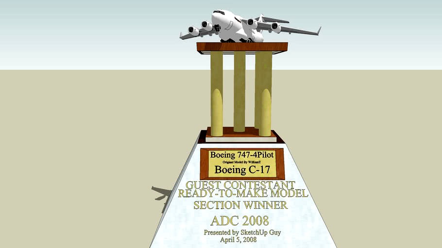ADC 2008 Guest Contestant Ready-to-Make Model Section 1st Place Winner Trophy